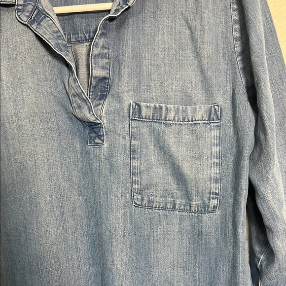Cloth & Stone Blue Denim Long Sleeve Shirt XS - Picture 4 of 5